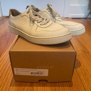 Nisolo Bria Go-To Court Sneaker Bone